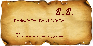 Bodnár Bonifác névjegykártya