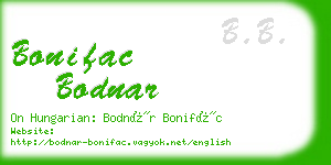 bonifac bodnar business card